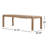 Eastpointe 87 " Extendable Teak Rectangular Solid Wood Top with Solid Wood Base Dining Table