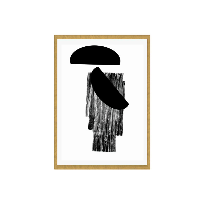 «Man About Town», Blanc, Papier avec cadre unique doré, H 16 po x l 12 po