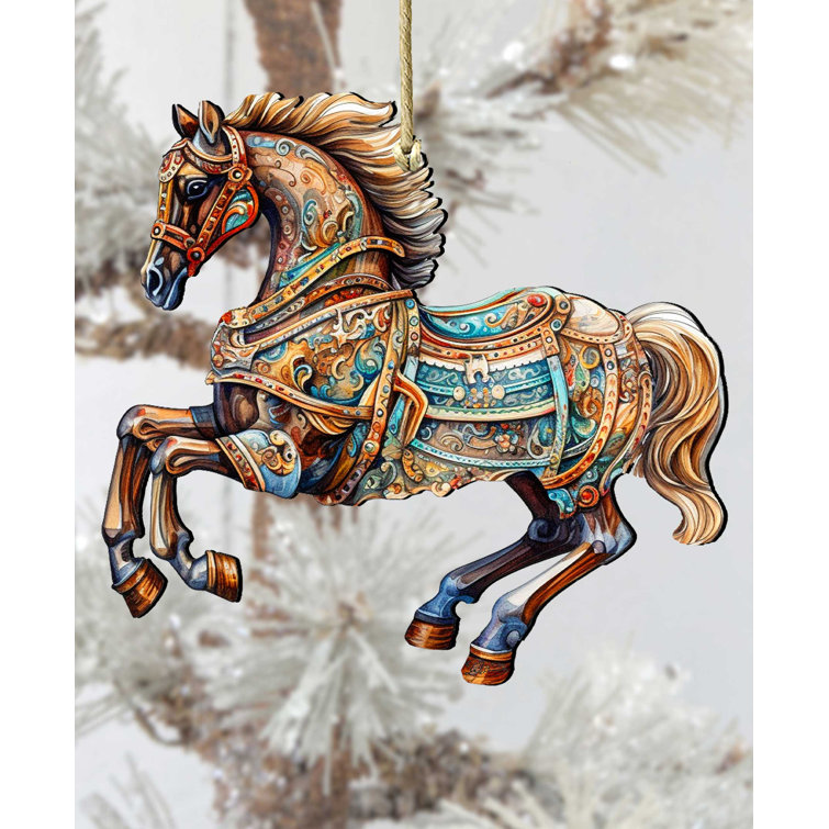 Free Shipping for These 6 Vintage Carousel Horse Playing Cards 