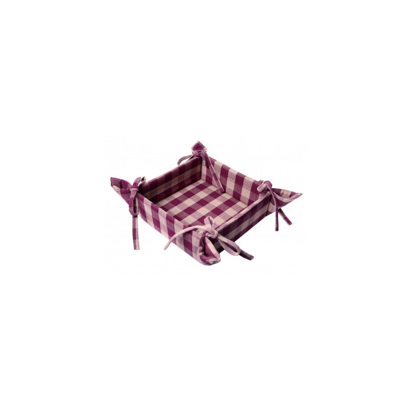 Gracie Oaks Crabtree Bread Basket, 4" H x 8" W x 8" D, Burgundy