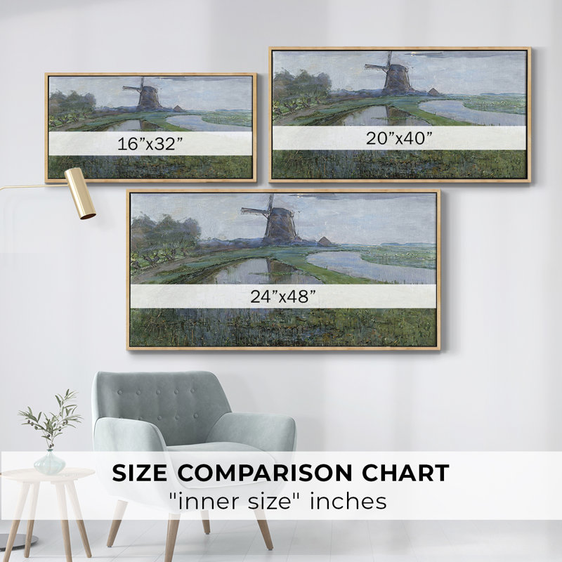 Série paysage - CMLX - Toile tendue avec châssis encadré - Prêt à être accroché, Naturel, H 17 po x l 33 po