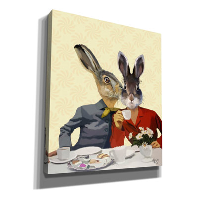 «Lady Gossiping» par Fab Funky, impression sur toile tendue