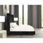 Lit contemporain très grand, chenille de fourrure noire, prêt pour les matelas, bois d'ingénierie et fabrication de lit en tissu de chenille, structure-1492716483-1492716487
