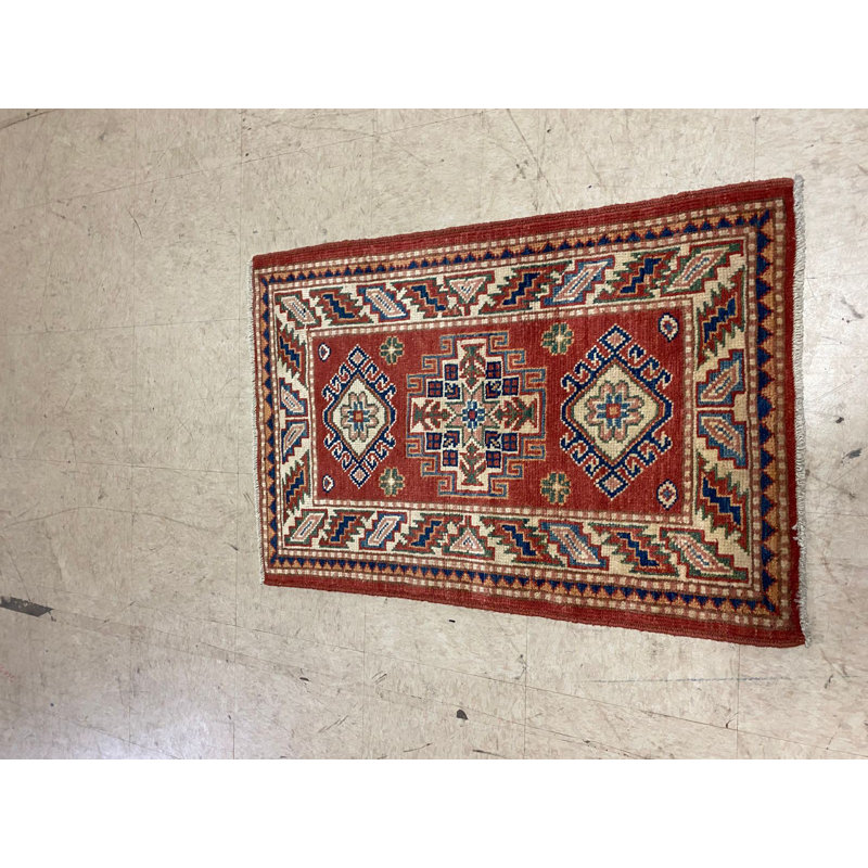 Tapis tribal rétro fait à la main 2 x 3 Anatolian