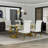 Dining Table Set With 4 Boucle Dining Chairs-13300074