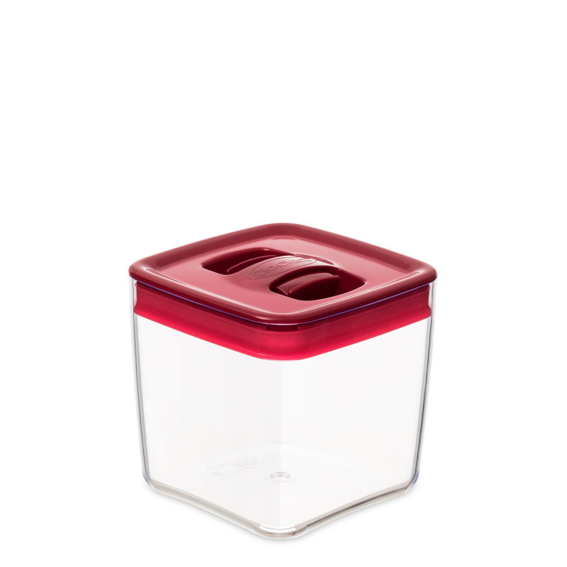ClickClack 1,5 pte Boîte cubique, Rouge / transparent
