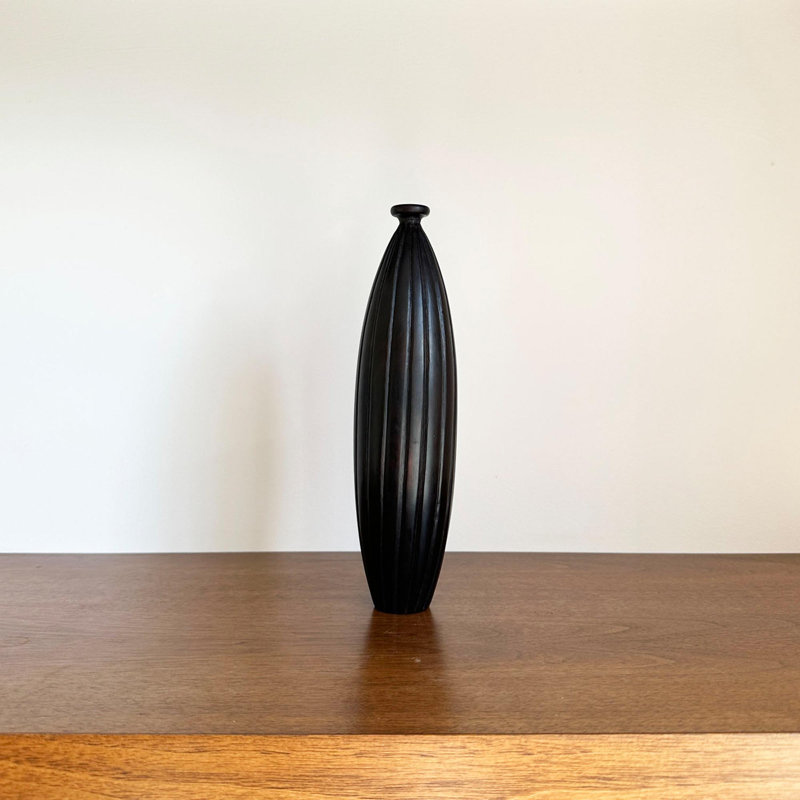 Ebony Wood Collection Wood Table Vase