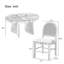 Ensemble de salle à manger 5 pièces, 1 table extensible avec une rallonge de 16 pouces-1428084632-1435783263