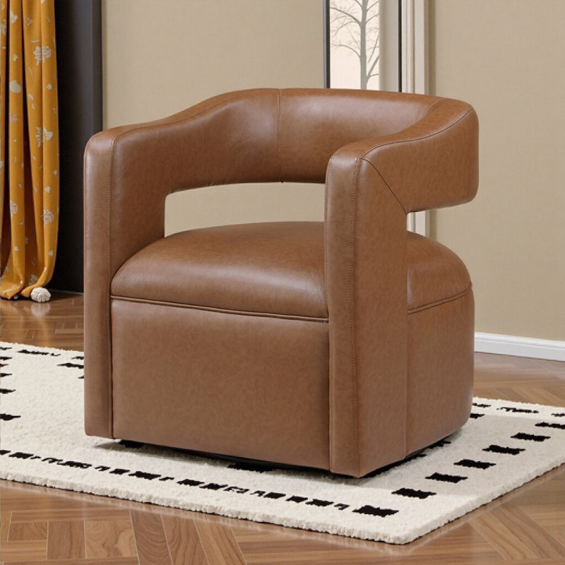 Fauteuil d'appoint pivotant Modern, Tanné