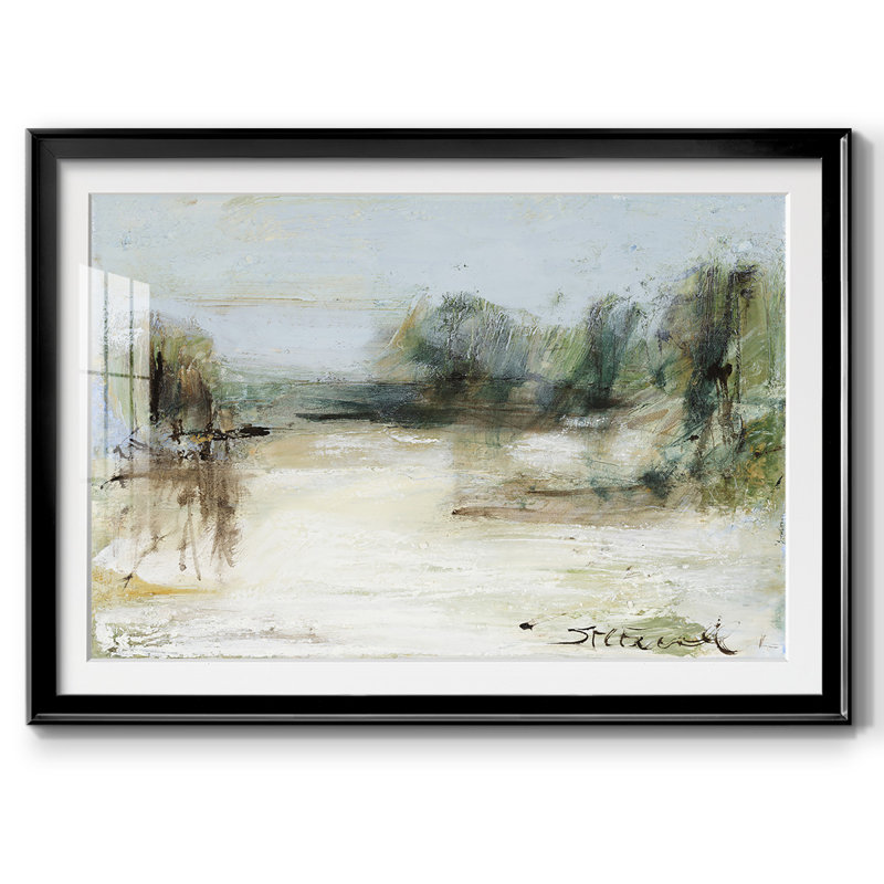 Wintery Horizon III, impression encadrée avec biseau mat et verre, Noir, H 27 po x l 39 po x P 1,5 po