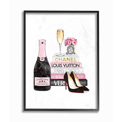 « mode concepteur de chaussures à vin bookstack rose », impression