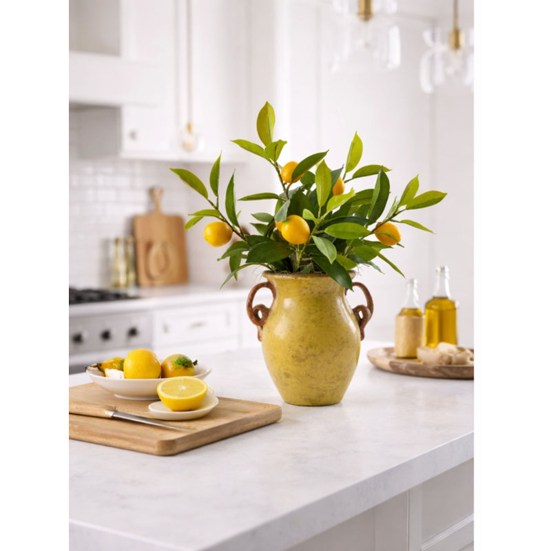 Faux Fruit and Greenery Arrangement