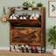 Armoire de rangement pour chaussures 40 po H 16 paires avec 2 tiroirs rabattables-1668740030