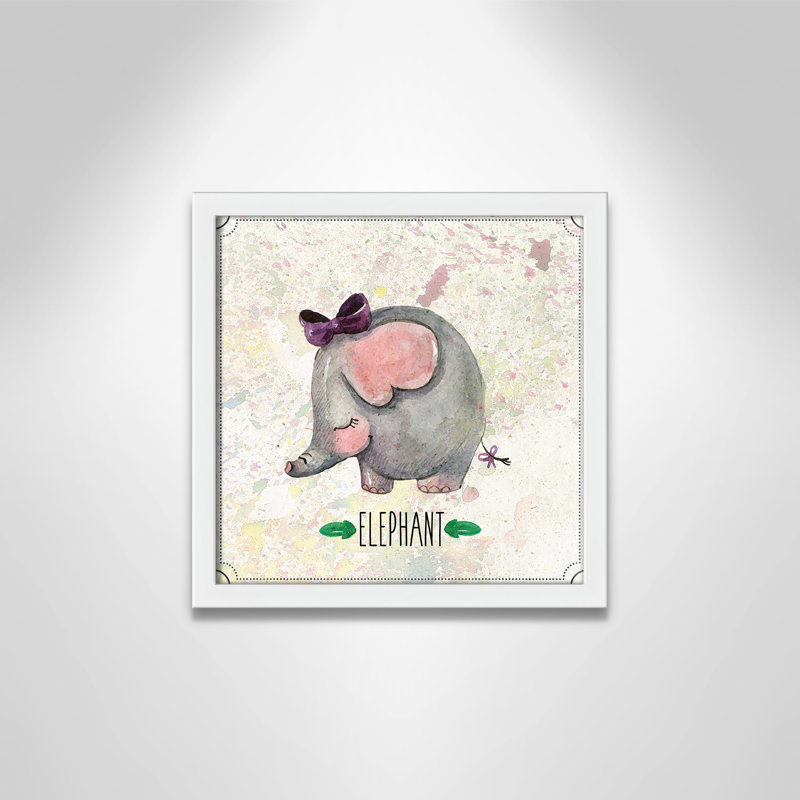 Jungle Day 3' Wall Decal, White Box Framed, 12" H x 12" W x 1.18" D