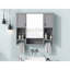 Armoire de rangement murale moderne 35 po x 28 po, armoire de salle de bain murale avec miroir, armoire à pharmacie avec barre à serviettes-1893657035