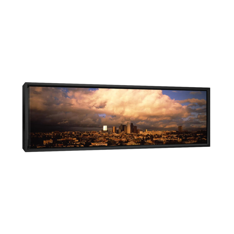 Californiab, impression sur toile tendue los angeles, H 9 po x l 12 po x P 36 po, Toile avec cadre noir