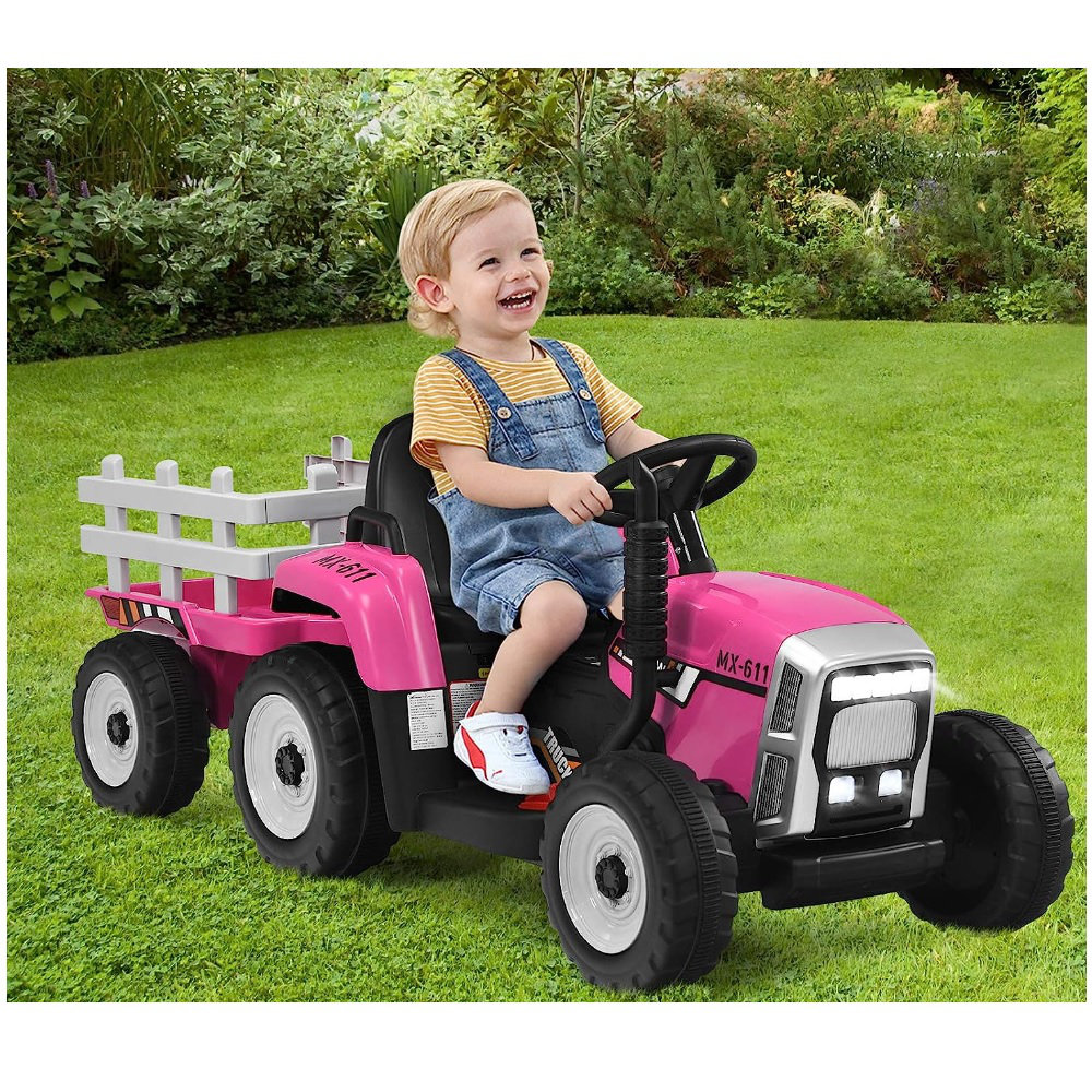 Costway 12 Volt 1 Seater Tractor / Construction Battery Powered Ride On ...