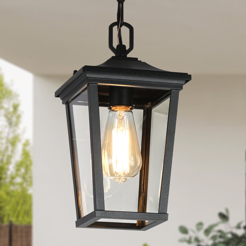 Cosimo 1- light 12.5" H Black Outdoor Pendant