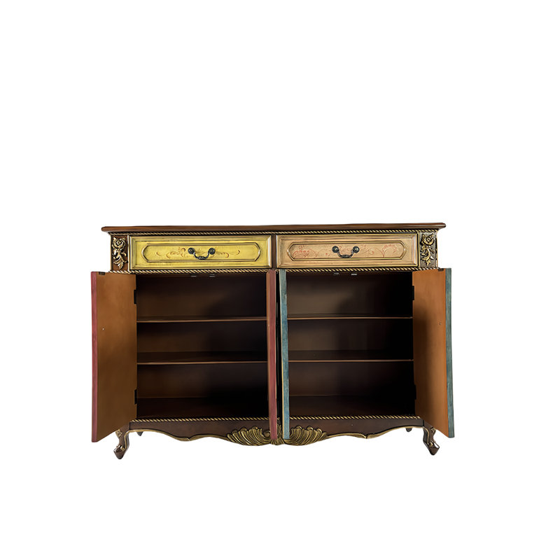 Armoire à chaussures American Vintage, Brun / vert