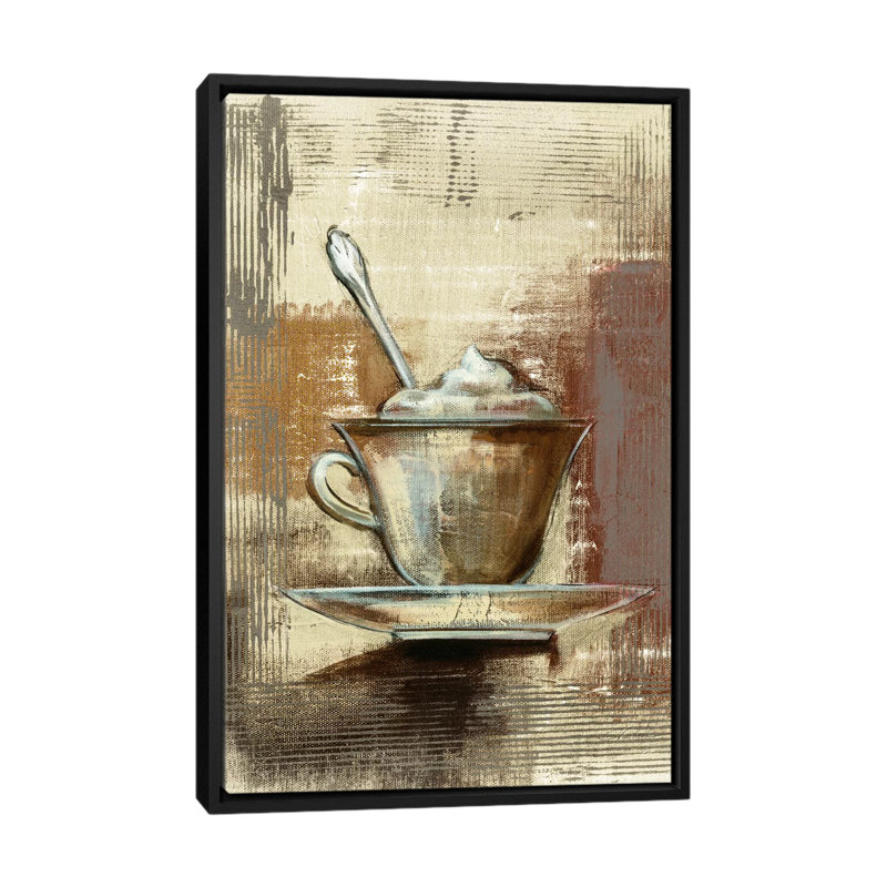 « iii », reproduction d’art sur toile Café Classico, H 26 po x l 18 po x P 1,5 po, Toile avec cadre noir, Pas de tapis