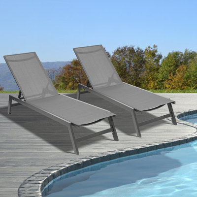 Kristen Outdoor Rust-Resistant Metal Chaise Lounge