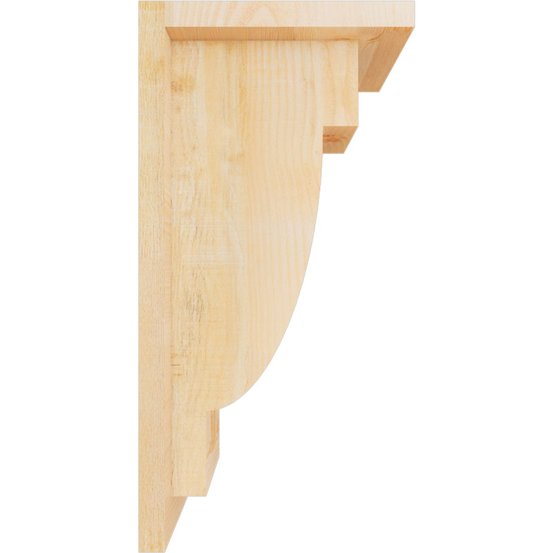 Corbeau alpin avec contre-plaque, H 16 po x l 6 po x P 8 po, Sapin de Douglas, Sciage brut