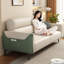 Canapé-lit standard en 100% polyester et bois massif beige, blanc, vert et noir-741182451-741182452