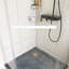 34,75 po X 72 po sans cadre porte de douche néo-angle en blanc mat-118661371