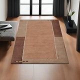 Tapis contemporains 100% laine Choco, faits à la main, forme rectangulaire