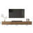 Modern Floating Tv Stand Wall Mounted Entertainment Center – 3-Piece Walnut Media Console, 106" Wide, Fits Tvs Up To 100"