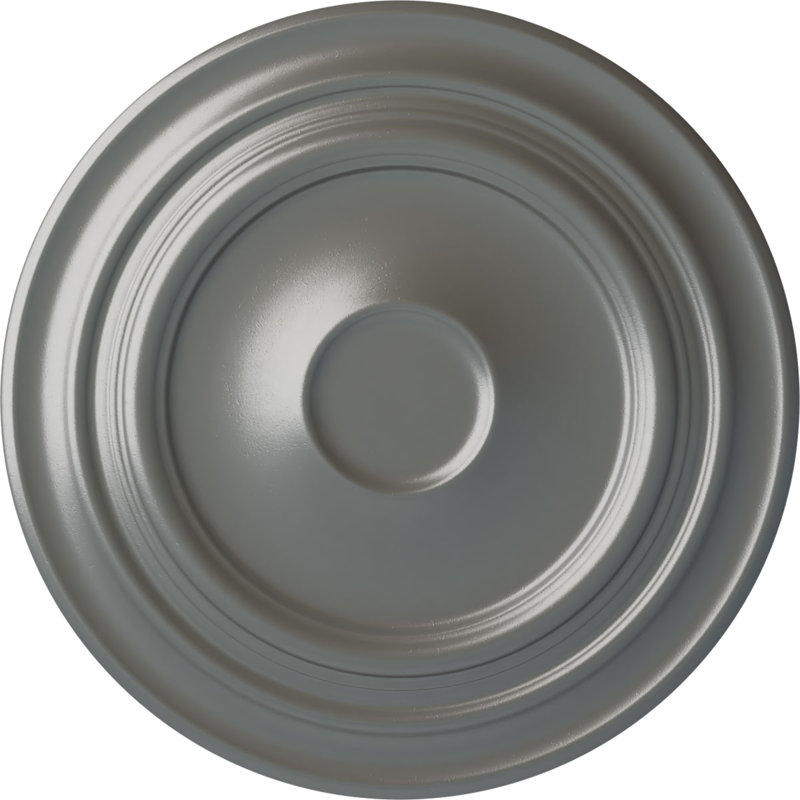 32 médaillons de plafond Giana de 32 5/8 po x P 1 1/2 po (convient aux auvents jusqu'à 7 7/8 po), Argent