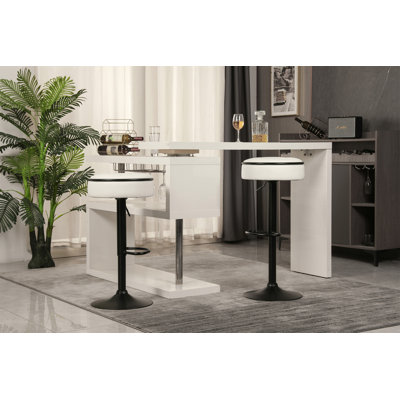 Ensemble de 2 tabourets ronds avec rangement