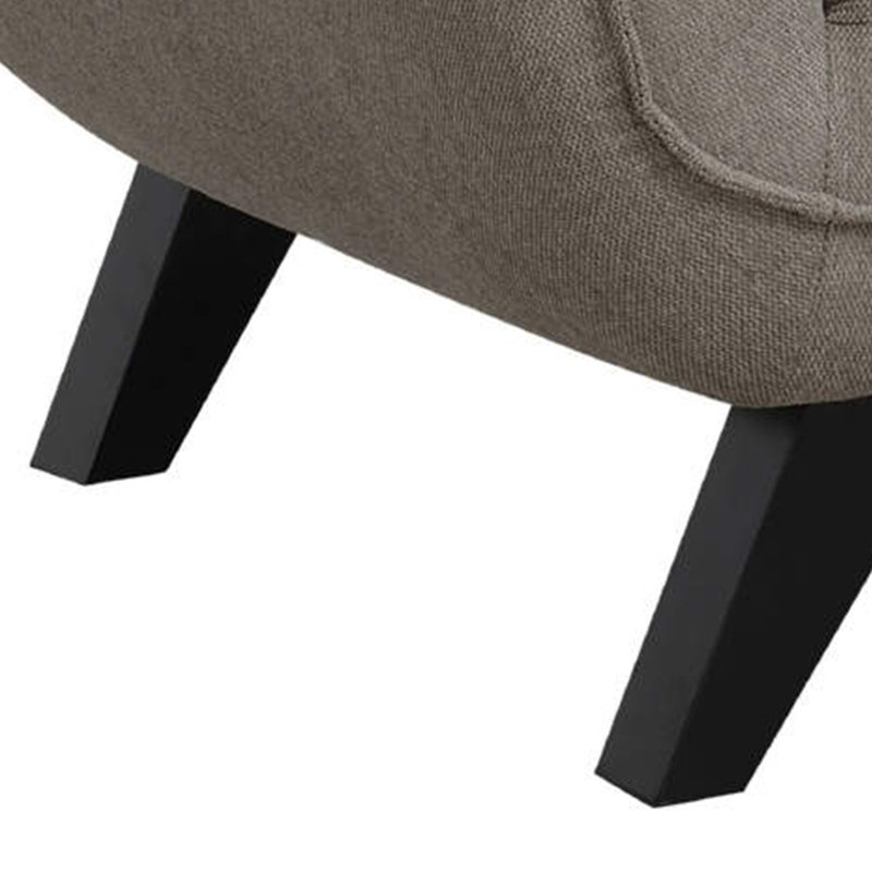 Chaise rembourrée Keley en gris et noir