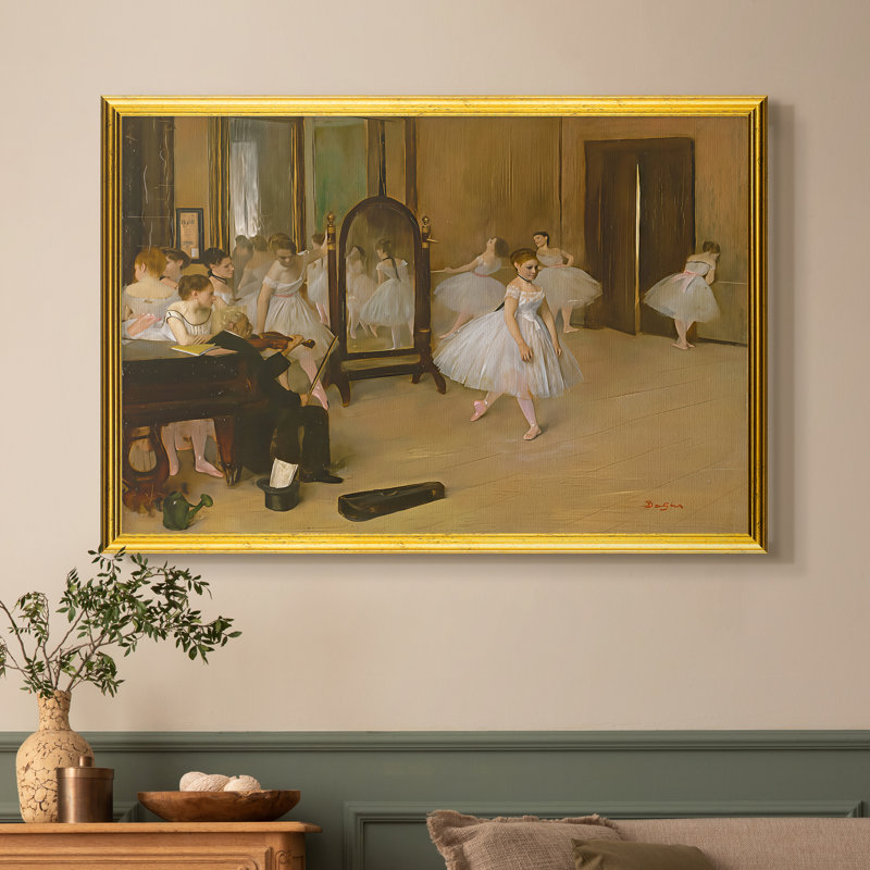 La classe de la danse, c. 1870 - Edgar Degas - Toile encadrée sur mesure, 20x28 INNER SIZE, Framed Canvas