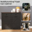 Armoire à déchets à double basculement avec tiroir, capacité de 20 gallons, style maison de campagne | Idée de cadeau