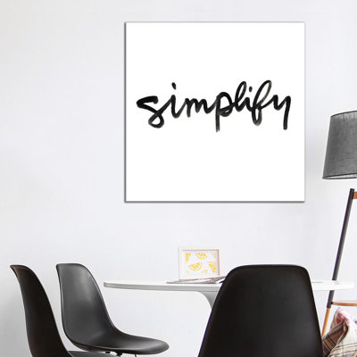 Simplify II by Nadia Hassan - Wrapped Canvas Print