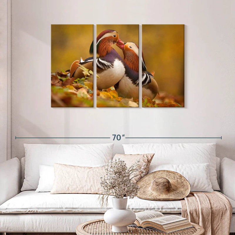 Brampt Loving Mandarin Ducks, 28" H x 45" W