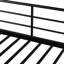 Lit mezzanine simple en métal noir avec rangement latéral et tablette supérieure - Conception moderne, construction facile à assembler, utilisation pratique-130833862