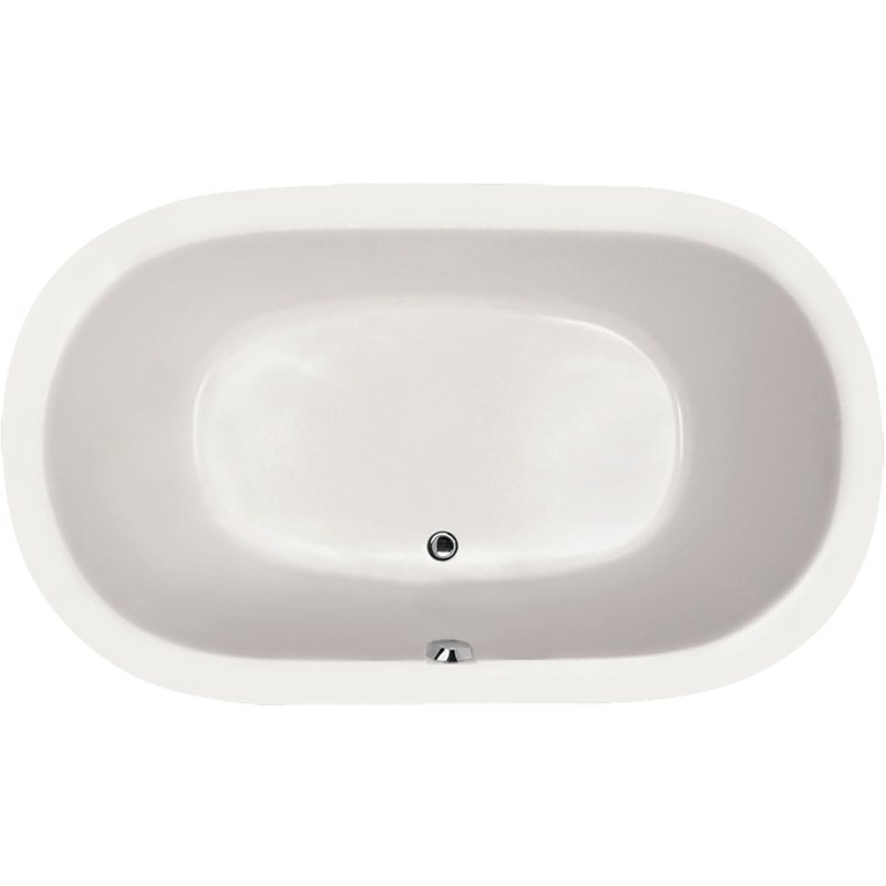 Lorraine 74'' L Air Bathtub, White, Satin Chrome