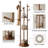 Rotating Solid Wood Coat Rack with 3 Storage Shelves & 9 Hooks-146259251