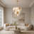 11-Light Dimmable Tiered Leaf Chandelier