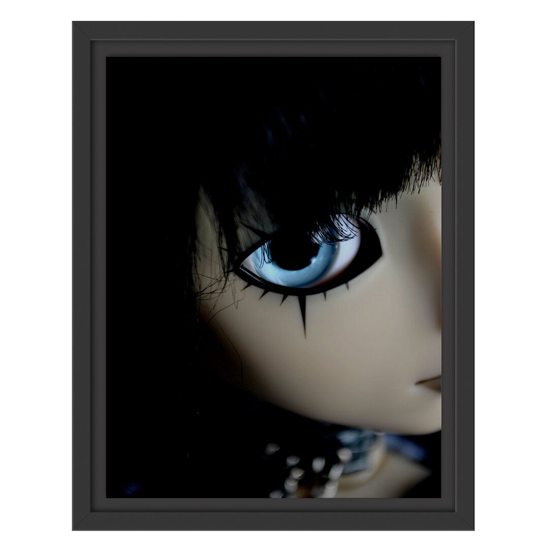 Gerahmtes Wandbild Pullip mit strahlend blau Augen