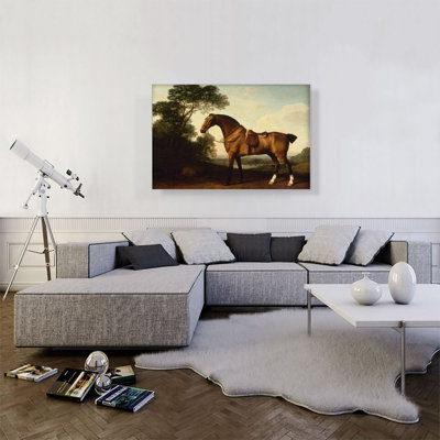 " A Saddled Bay Hunter " by George Stubbs Painting Print