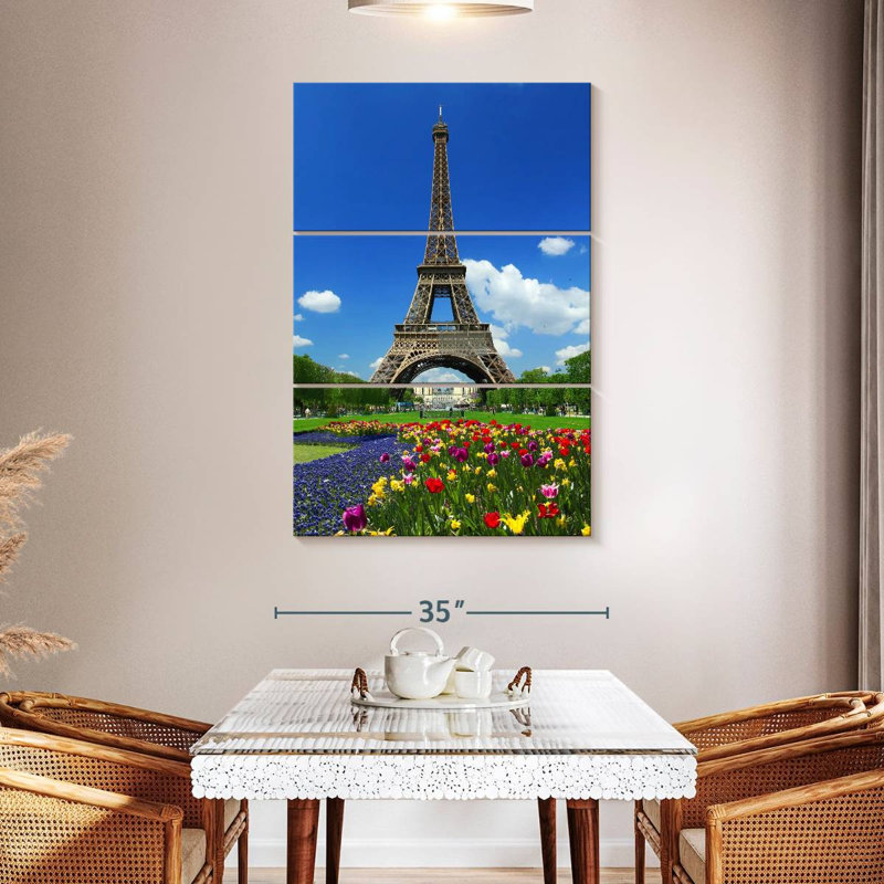 Masam Eiffel Tower At Springtime, 50" H x 32" W