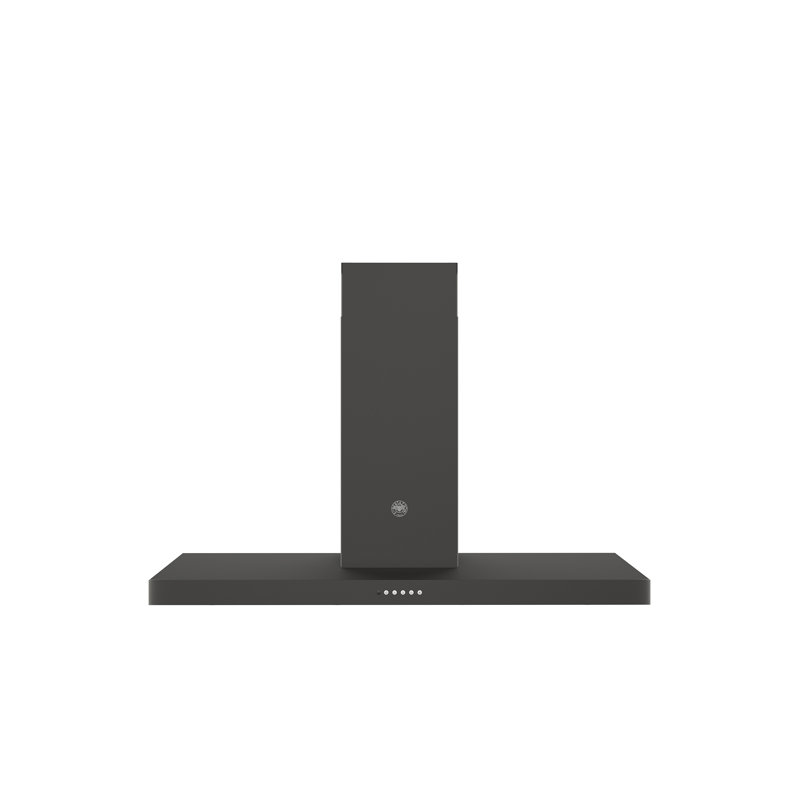 Bertazzoni T-Shape Wall-Mounted 600CFM Hood, Carbonio, 42.75" H x 47.19" W x 17.69" D