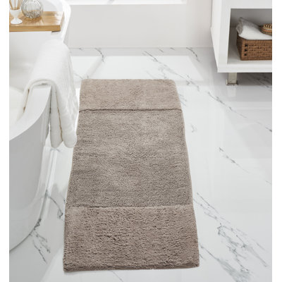 Merkle 100% Cotton Tufted Bath Rug with Non-Slip Backing Machine Washable Luxurious Solid Ultra Soft and Absorbent Bathroom Rug