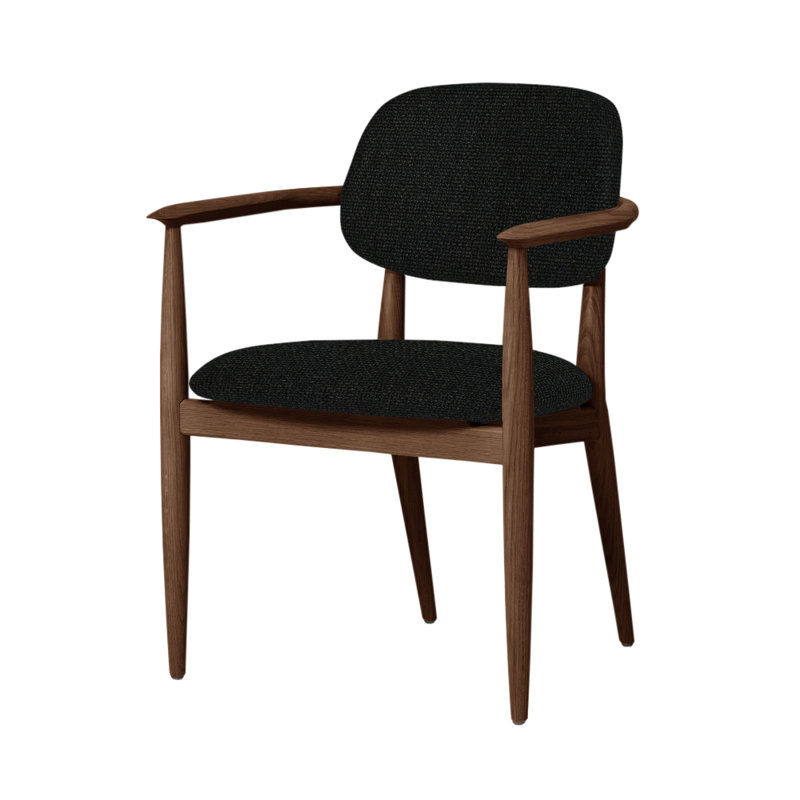 Chaise Slow de Space Copenhagen, Noyer naturel, Medley 60999