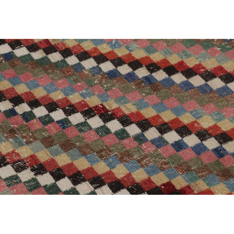 Distressed One-of-a-Kind 4'1" X 6'8" Hand Knotted Area Rug