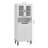 Tall Storage Show Cabinet With 2 Glass Display Door & 2 Doors, Tall Kitchen Pantry Cabinet With Gold Handles, Modern Cabinet Freestanding For Bathroom, Dining Living Room-1265743427