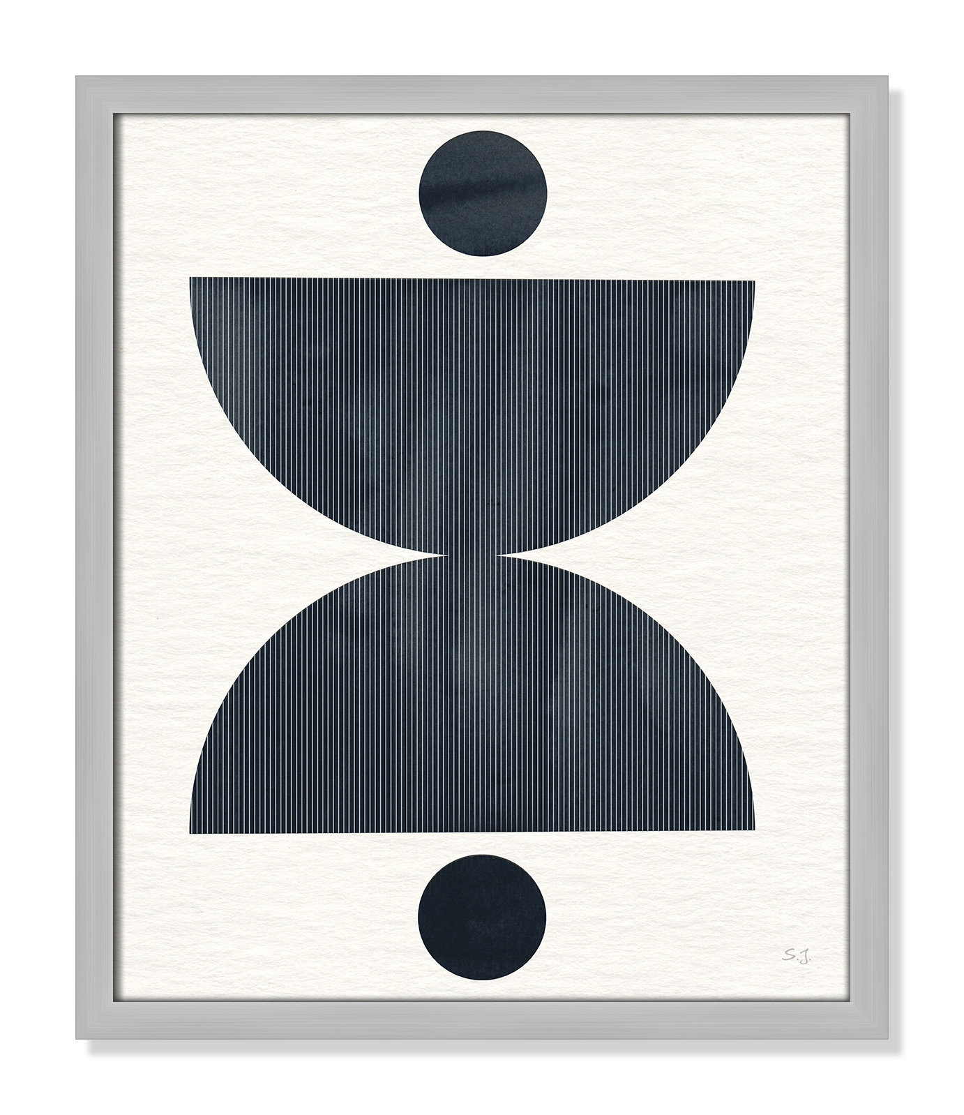 Eclipse II Print by Susan Jill, Matte Silver Framed, 19" H x 16" W x 0.75" D